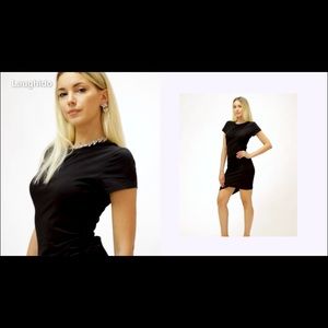 📦 NWOT Tshirt Ruched Bodycon Mini Dress Tulip Hem